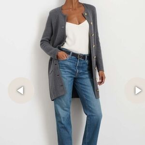 Alex Mill Womens Grey Long Sleeve Paris Sweater Dress / Cardigan Size Large NWT